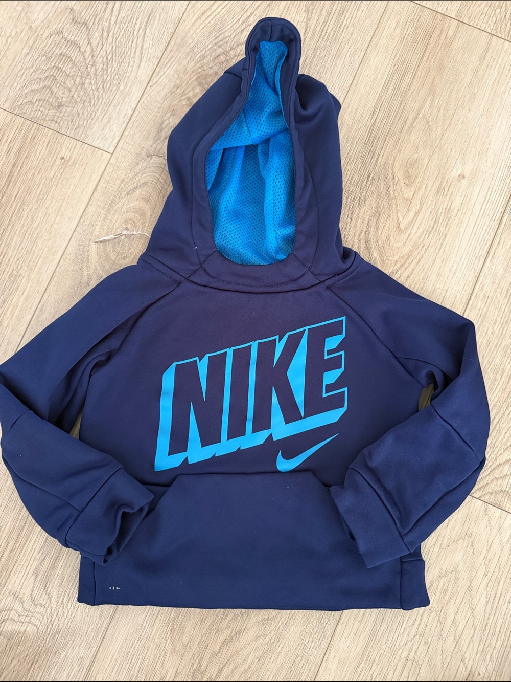 Nike Dri-FIT Navy Blue Logo Pullover Hoodie Toddler Size 2T